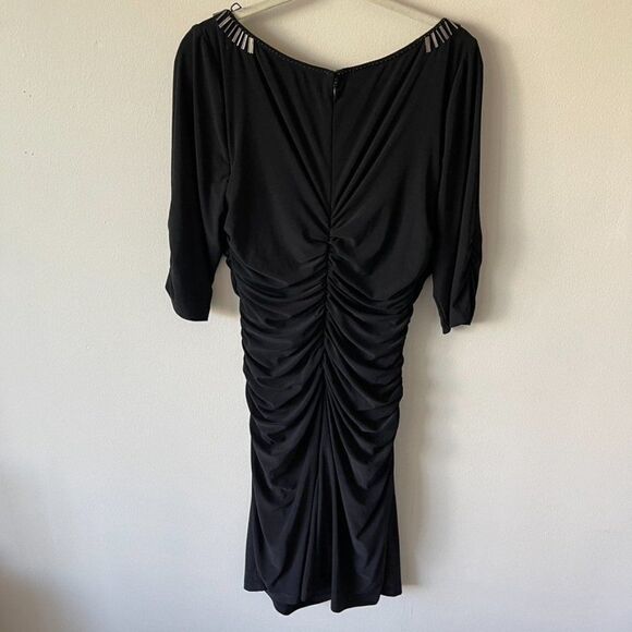 ADRIANNA PAPELL PLUS SIZE RUCHED COCKTAIL DRESS - Picture 6 of 11